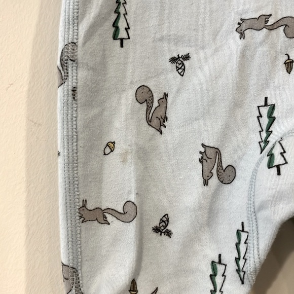 HANNA ANDERSSON Infant 0-3mo Squirrel Organic Full Slap One Piece Footie Sleeper - Picture 7 of 7